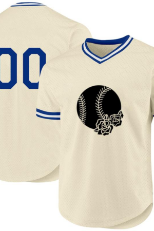 Baseball Ball With Roses Cut Out Baseball Jersey