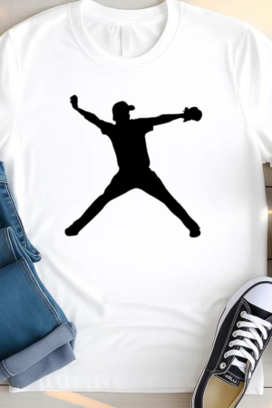Baseball Pitcher Silhouette T Shirt