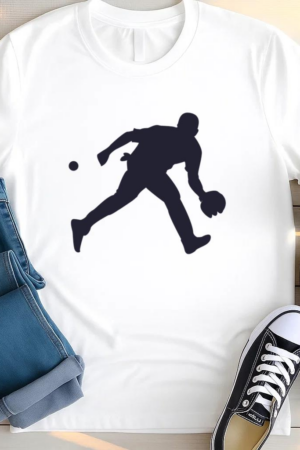 Baseball Player Catching Ball Silhouette T Shirt