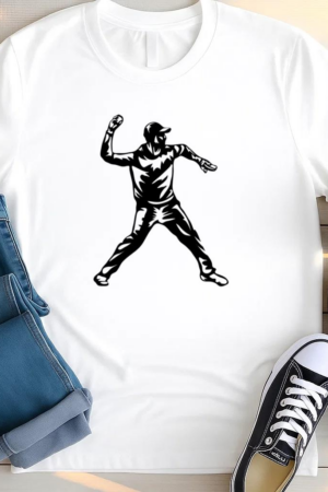 Baseball Player Cut Out T Shirt