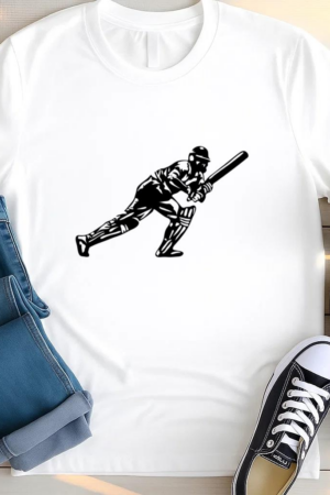 Baseball Player Running Cut Out T Shirt