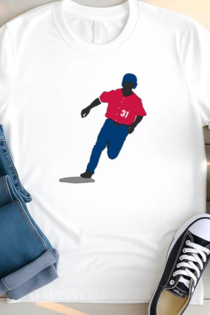 Baseball Player Running Silhouette T Shirt