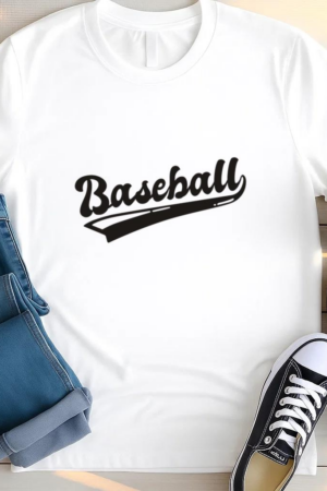 Baseball Quote Lettering T Shirt