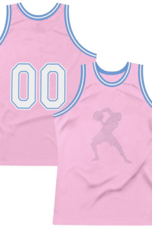 Basketball Player Ball Player Shorts T Shirt Bald Striped Silhouette Basketball Jersey