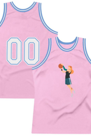 Basketball Player Female Hair Ball Player Shorts Accessory T Shirt Flat Basketball Jersey