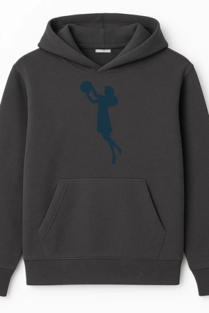Basketball Player Female Hair Ball Player Shorts T Shirt Silhouette Hoodie