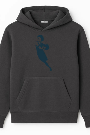 Basketball Player Female Running Ball Player Outfit Detailed Silhouette Hoodie