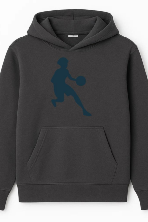 Basketball Player Female Running Ball Player Outfit Silhouette Hoodie