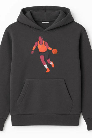 Basketball Player Flat Hoodie