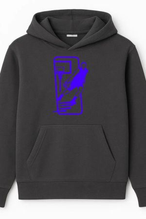 Basketball Player In Rectangle Fillled Stroke Hoodie