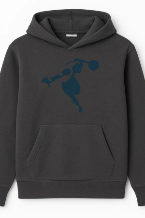 Basketball Player Player Ball Shorts Detailed Silhouette Hoodie
