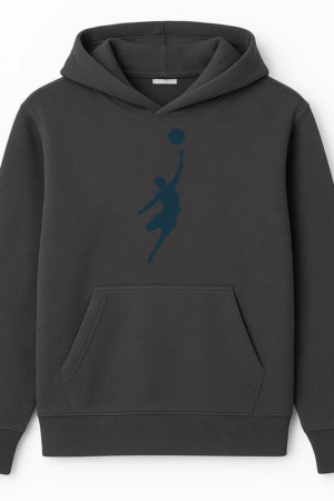 Basketball Player Player Ball Shorts Finger Throw Silhouette Hoodie