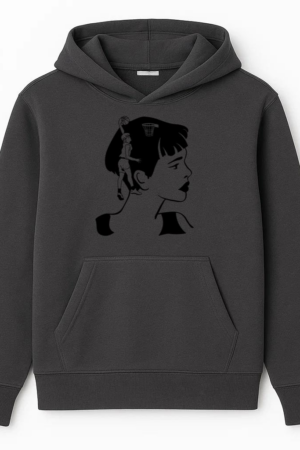 Basketball Player Woman Filled Stroke Hoodie