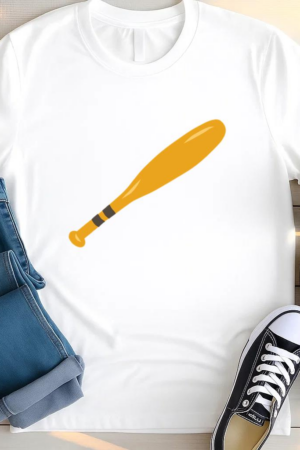 Bat Baseball Bat Flat T Shirt