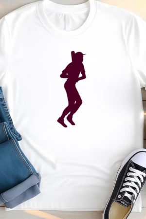Batting Baseball Silhouette T Shirt