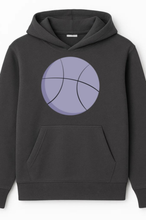 Big Basketball Ball Flat Hoodie