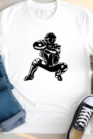 Catcher Baseball Player High Contrast T Shirt