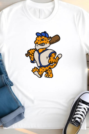 Cheetah Mascot Holding A Baseball Bat T Shirt