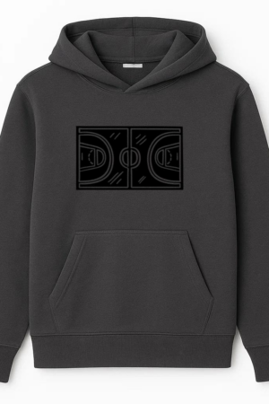 Court Top Basketball Black Hoodie