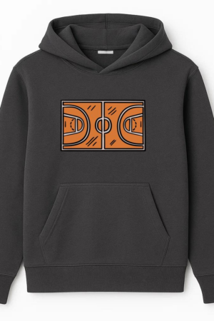 Court Top Basketball Hand Drawn Hoodie